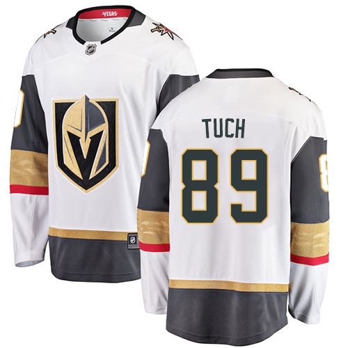 Youth Vegas Golden Knights 89 Tuch Fanatics Branded Breakaway Home White Adidas NHL Jersey
